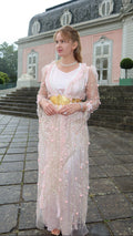 Berfîn, Kurdish Two-Piece Dress in Blush Pink and Ivory | For Rent