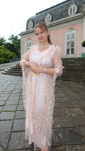 Berfîn, Kurdish Two-Piece Dress in Blush Pink and Ivory