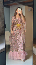 Şîlan, Kurdish Two-Piece Gown in Dusty Rose & Gold